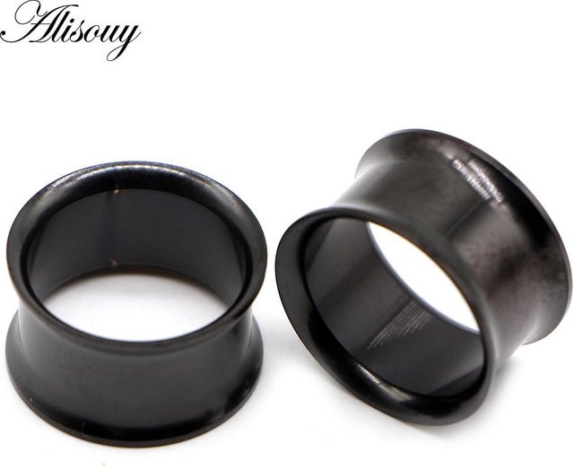 Alisouy Ohrringe, Edelstahl, Schwarz, 10mm, Damen - Bild 1