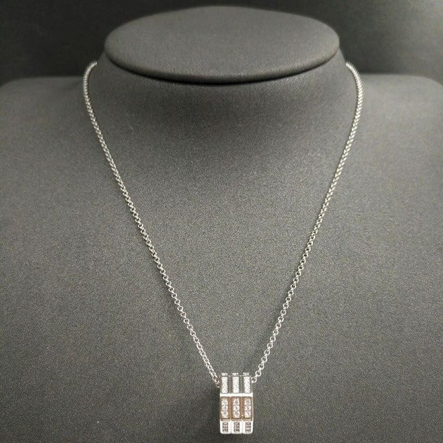 YIRAN Jewelry Halskette 925 Silber, Zirkonia, Damen, grau - Bild 1