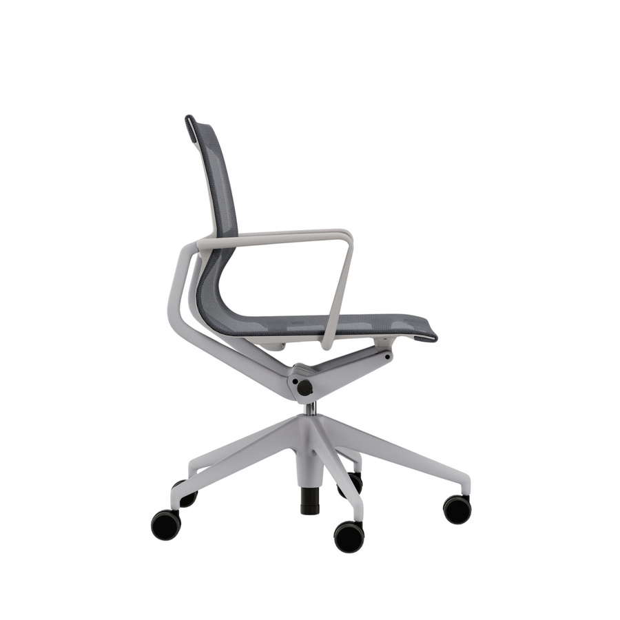 Vitra Physix Bürodrehstuhl mit Fünfstern Untergestell in Grau aus High-Tech-Textil - Bild 2