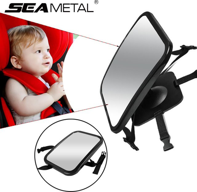 Baby Rückspiegel für die Auto-Rücksitzüberwachung mit 360-Grad-Drehung in Schwarz - Bild 1