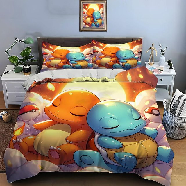 Lodestar Pokémon Glurak Bettwäsche-Set 3-teilig aus Mikrofaser, Multicolour, B/B: 200 x 200 cm - Bild 1