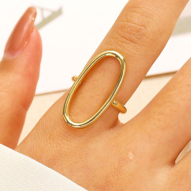 Ring Edelstahl, Gold, Damen, Offener Ring - Bild 1