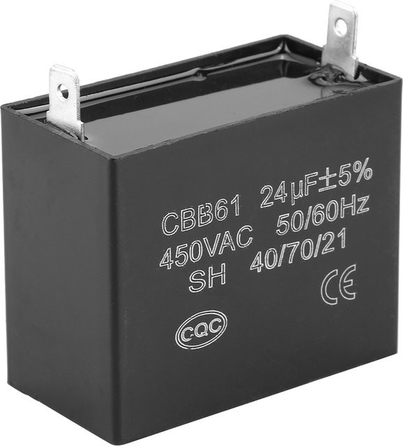 YOSOO CBB61 Generatoranlaufkondensator 24 μF 450 V AC in Schwarz - Bild 1