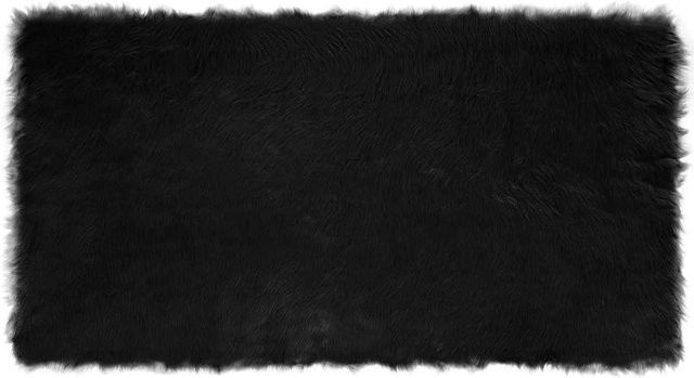 vidaXL Kunstschaffell Teppich Tafalla Schwarz B: 80 cm, T: 150 cm aus Polyester - Bild 1
