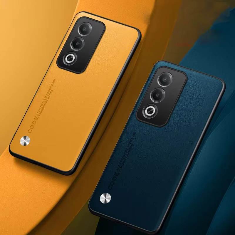 Luxus Leder Kevlar Schutzhülle für OPPO A40 A60 A80 5G A3 Pro A3x A79 A59 A98 A78 A58 A38 in Orange - Bild 2