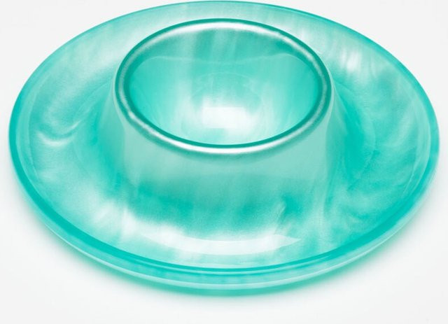 G.F. Heim Söhne Eierbecher aus Acrylglas in Türkis mit Perlmutt-Optik - Bild 1