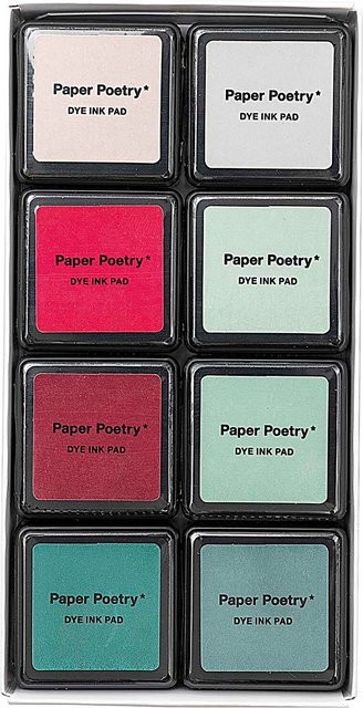Rico Design Paper Poetry Tusche-Stempelkissen Set Classic Mix in 8 Farben - Bild 1