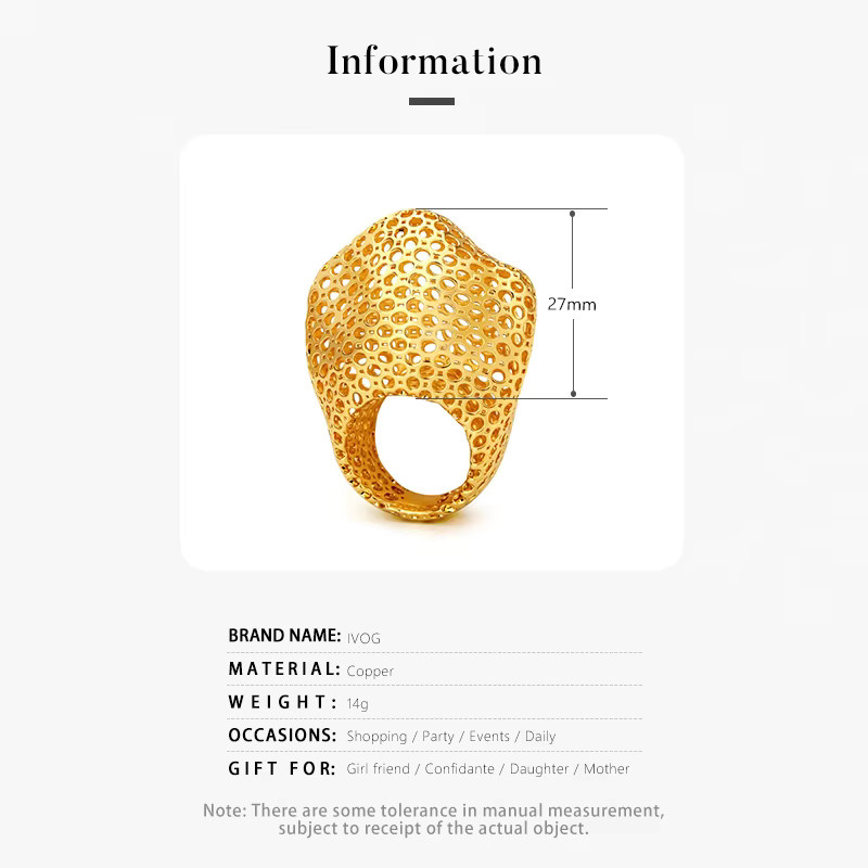 IVOG Ring, Messing, Gold, Damen - Bild 4