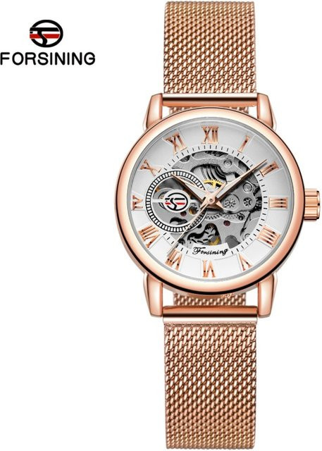 FORSINING Armbanduhr, Handaufzug, Roségold, Edelstahl, Damen - Bild 1