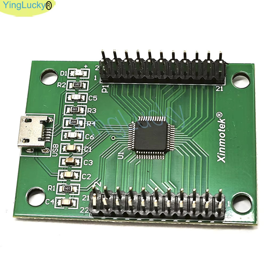XINMOTEK XM-10/08 Micro USB Arcade Controller mit Joystick und Tasten für PS3, PC, Raspberry Pi und Android in Grün - Bild 3