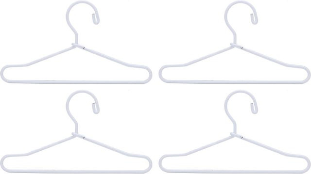 GoolRC Puppenkleiderbügel, 20-teiliges Set, Edelstahl, Weiß, 65mm - Bild 1
