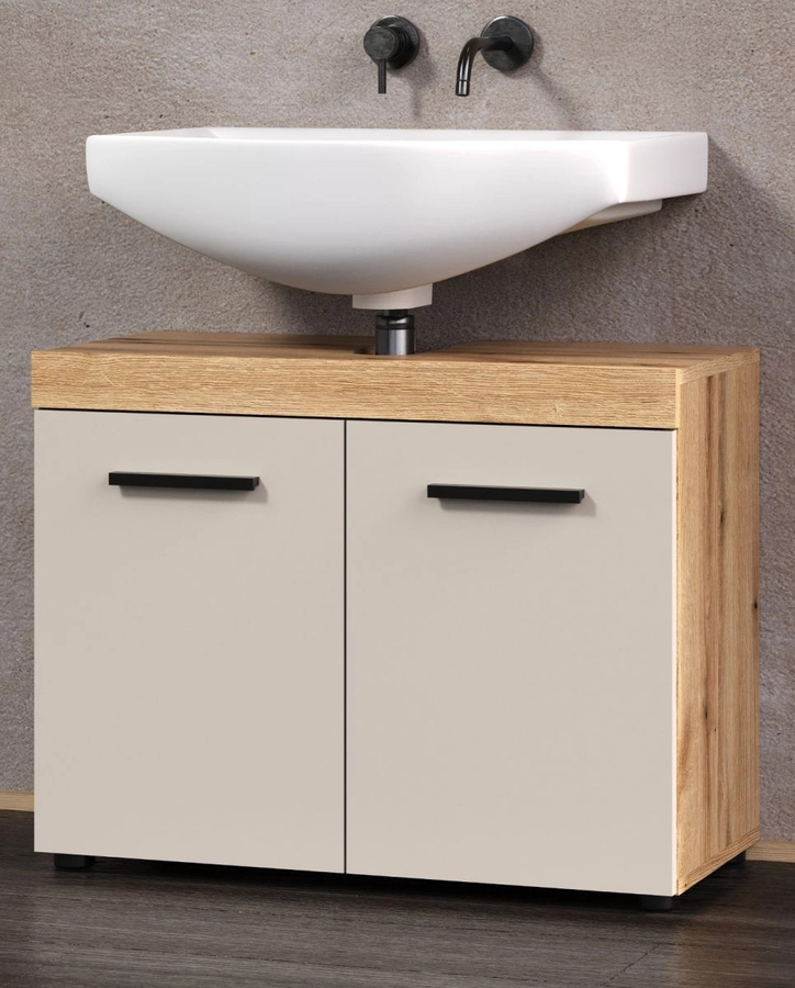 Waschbeckenunterschrank Celeste in Kaschmir und Eiche, Breite: 72 cm - Bild 1