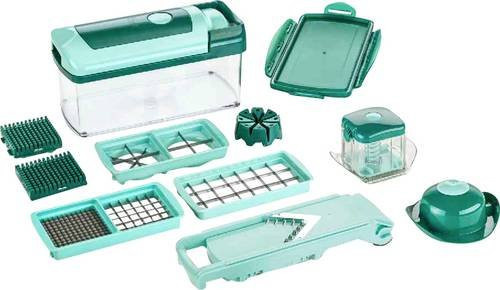 Nicer Dicer Gemüseschneider in Türkis mit mehreren Klingen und inklusive Behälter - Bild 1