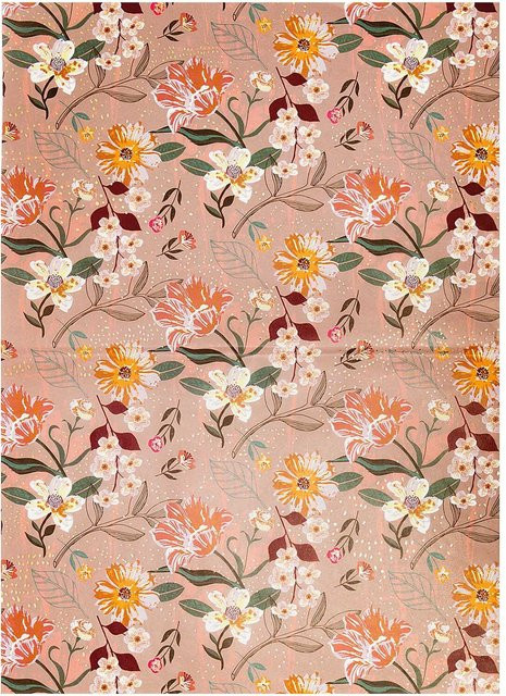 Rico Design Paper Patch Bastelpapier mit Blumenmuster in Mauve, B: 30 cm, H: 42 cm - Bild 1