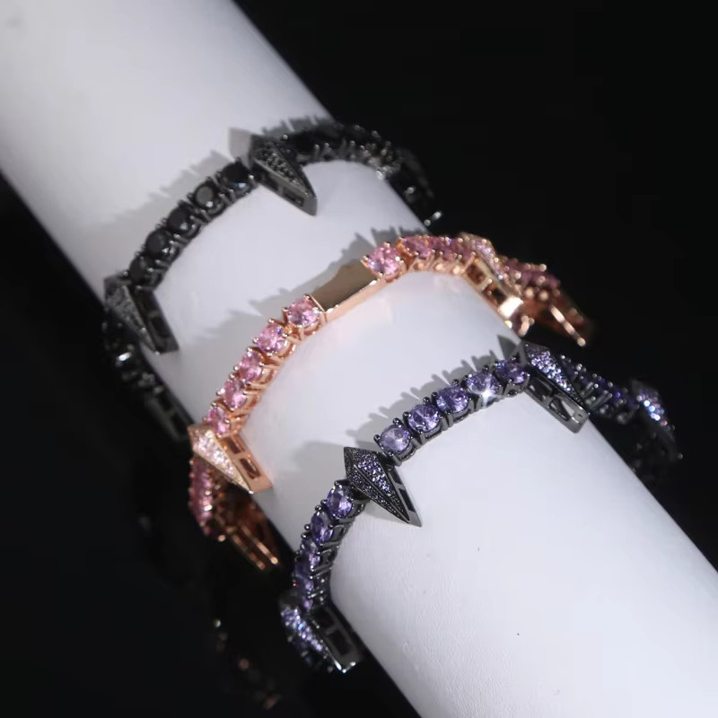 Schmuck-Set Halskette, Edelstahl, Silber, Zirkonia, Herren - Bild 1