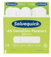SALVEQUICK Nachfüllpackung Pflaster Sensitive, Weiß, 6x43 Stück - Bild 1