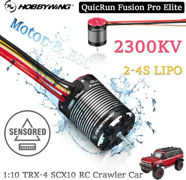 HOBBYWING QuicRun Fusion Pro Elite 2300KV Brushless Motor & ESC, Zubehör - Bild 1
