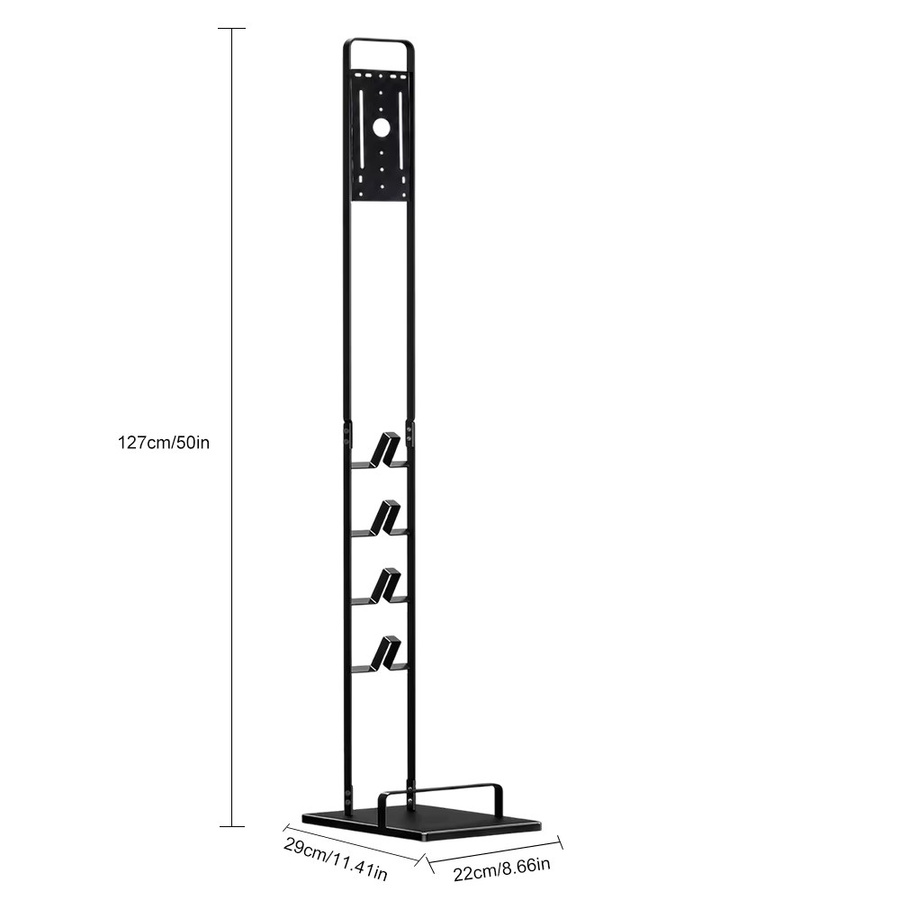 Freistehender Stahlständer für Dyson Staubsauger in Schwarz, Höhe: 127 cm - Bild 5