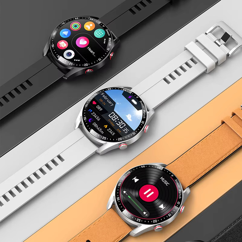 Jooeniok Smartwatch für Herren in Silber mit Bluetooth-Anruffunktion, EKG, PPG und Gesundheitsüberwachung, wasserdicht und mit Vollbild-Touch-Display - Bild 4
