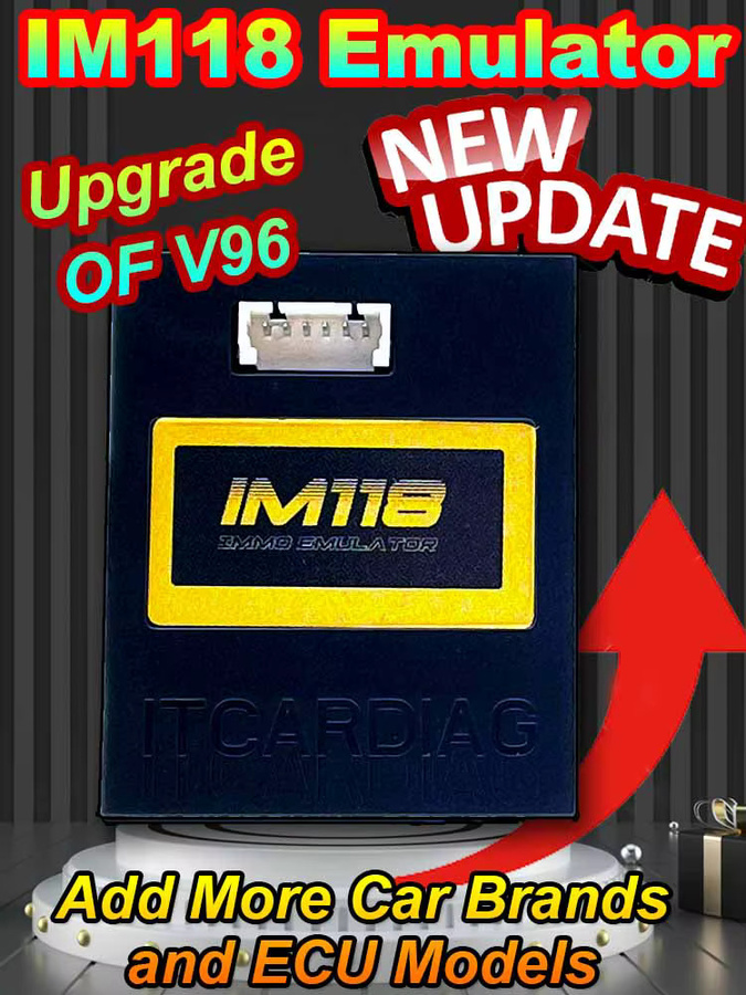 ITCARDIAG IM118 IMMO Off Emulator Sitzbelegungssensor Autodiagnosetool für K-LINE und CANBUS in Schwarz - Bild 6