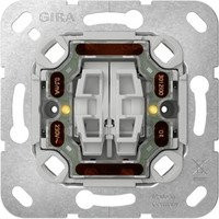 Gira Tastkontrollschalter mit Wippe oder Taste in Silber und Weiß mit LED-Anzeige und Metallgehäuse - Bild 1
