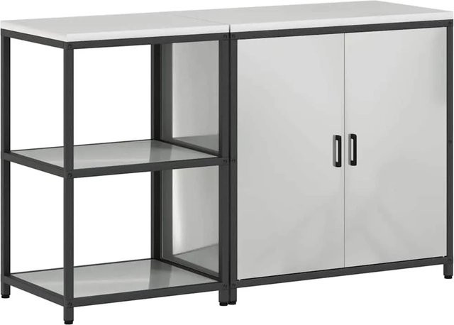 vidaXL Aufbewahrungsset für die Küche aus verzinktem Stahl in Silber, 2er-Set - Bild 1