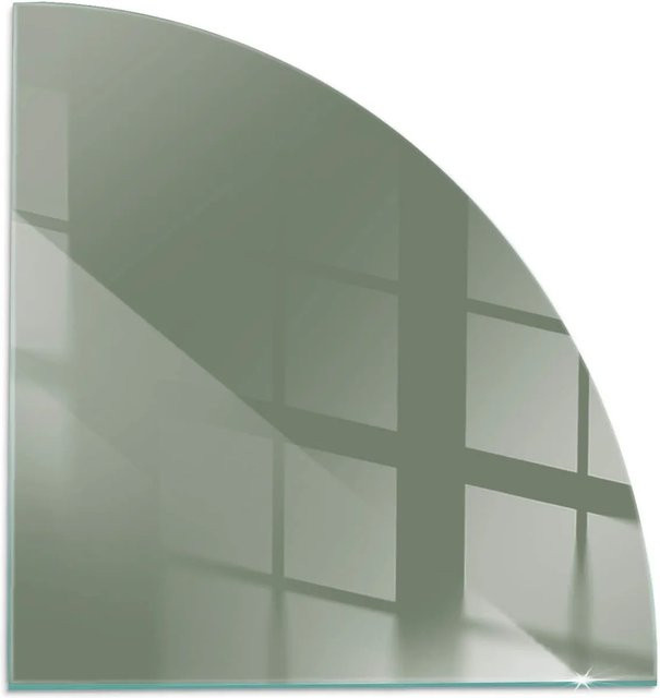 Tulup Funkenschutzplatte aus Glas für Kamin und Öfen, Farbe: Grün, B/T/H: 100 x 100 x 0 cm - Bild 1