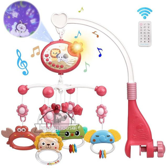 Binchi Outdoor Equipment Musikalisches Baby-Krippen-Mobile, rot, ab 0 Jahre - Bild 1