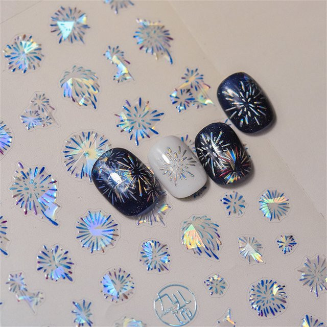 NAILFYOU Nagelaufkleber, Feuerwerk Laser Design, Unisex - Bild 1