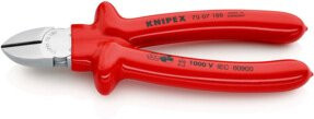 Knipex Seitenschneider 70 07 180 rot, VDE-geprüft und tauchisoliert, verchromt - Bild 1