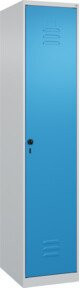 C+P Spind Classic PLUS Spind mit 1 Abteil, Stahlkonstruktion, grau/blau, H x B x T: 185 x 40 x 50 cm - Bild 1