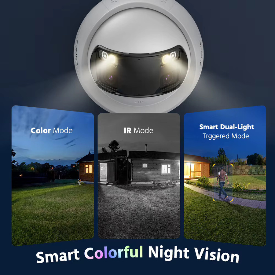 ANNKE 4K Dual Lens Videoüberwachungskamera für den Außenbereich, 8MP IP PoE-Kamera mit 180 Grad Sichtfeld und intelligenter Mensch- und Fahrzeugerkennung, Weiß - Bild 3