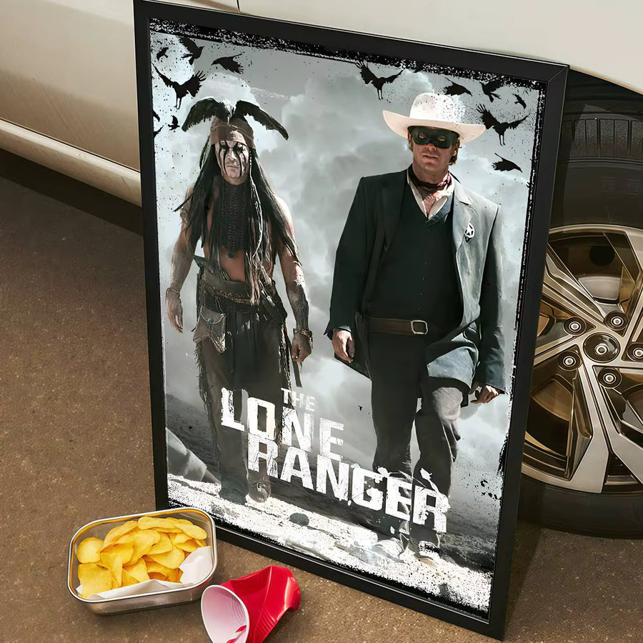 The Lone Ranger Anime-Poster Wandkunst aus weißem Kraftpapier - Bild 4