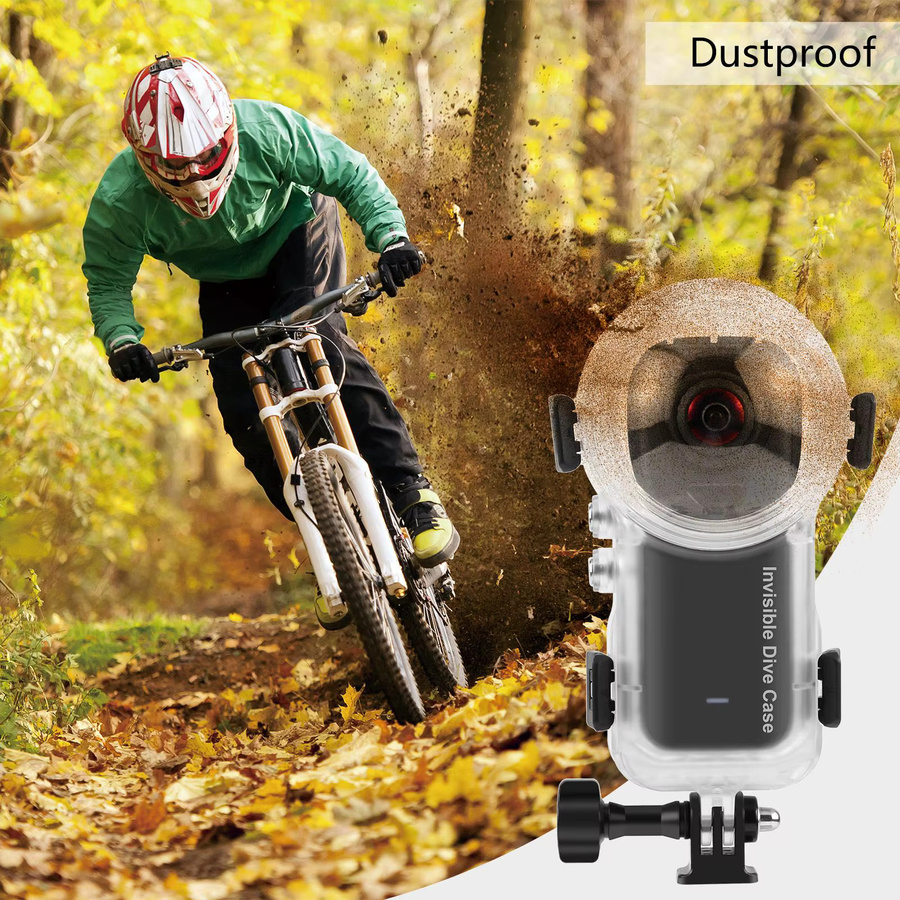 PULUZ Wasserdichtes Tauchgehäuse für Insta360 X4 Air 2025 Action-Kamera, transparentes versiegeltes Gehäuse für bis zu 50m Tiefe - Bild 3