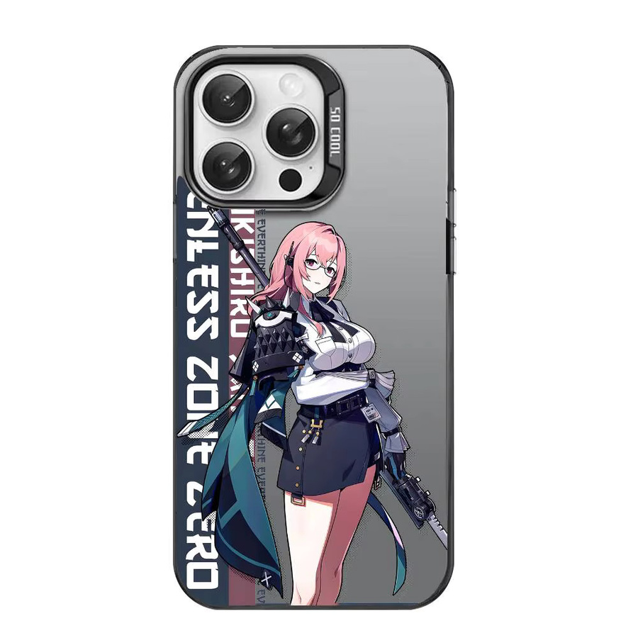 ZZZ Tsukishiro Yanagi Handyhülle für iPhone 17 16 15 14 13 12 11 Pro Max Air in Mehrfarbig mit mattem Laser Metallic Aurora Effekt - Bild 4