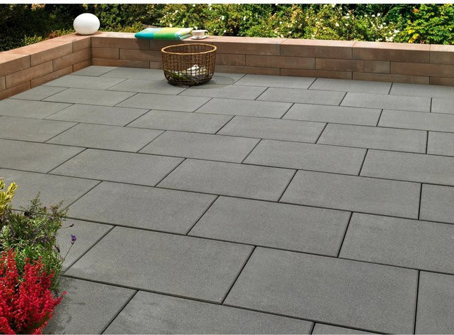 Terrassenplatte Casavera Dunkelgrau Kugelgestrahlt B/T/H: 60 x 40 x 3,6 cm - Bild 1