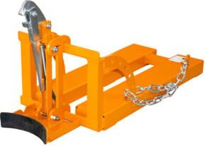 Bauer Südlohn Fasslifter RS 60-I für Stapler, Gelborange, Stahl, Tragkraft bis 100 kg, L 105 x B 41 x H 46 cm - Bild 1