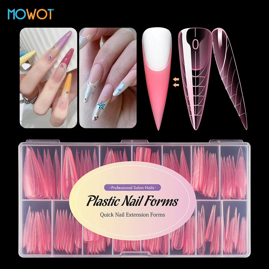 MOWOT Stiletto Dual Form Nagelform, 150 Stück, Clear - Bild 2