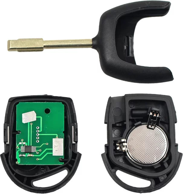 Fernbedienung Autoschlüssel mit 433 MHz und 4D60 Chip für Ford Focus Fiesta Mondeo Fusion Transit KA in Schwarz - Bild 1