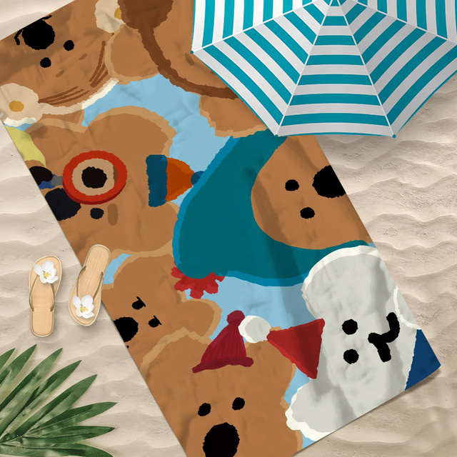 Korea D-Dinotaeng Quokka Handtuch schnelltrocknend Multicolor - Bild 1