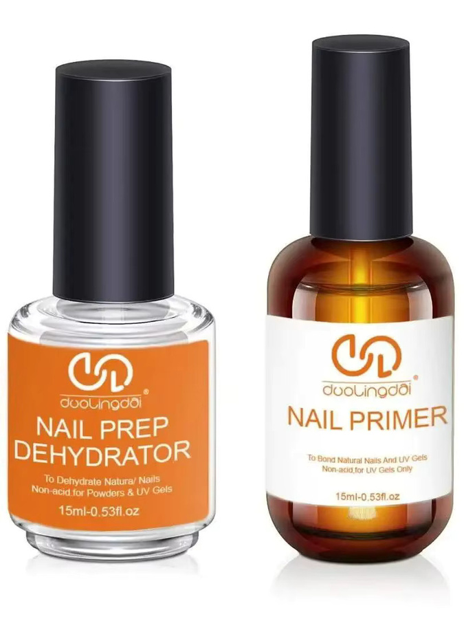HLGEL Nagelvorbereitung Set, säurefreier Primer und Grundierung, 2 Stück, 15 ml - Bild 2