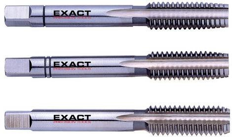 Exact 01320 Handgewindebohrer-Set 3teilig UNC No. 5 40mm HSS Rechtsschneidend DIN 351 in Silber - Bild 1