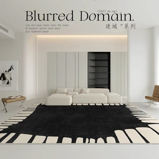 VIKAMA Rundteppich aus Samt in Luxus-Design für Wohnzimmer und Schlafzimmer - Bild 1