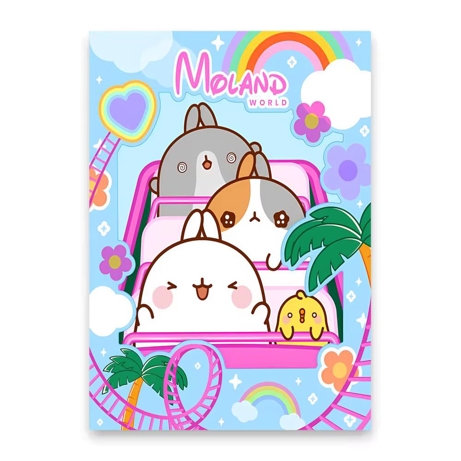 Molang Anime-Poster Aufkleber in Schwarz und Multicolour, HD-wasserdichte Wandkunst für Schlafzimmer und Wohnzimmer, Rechteckig - Bild 4