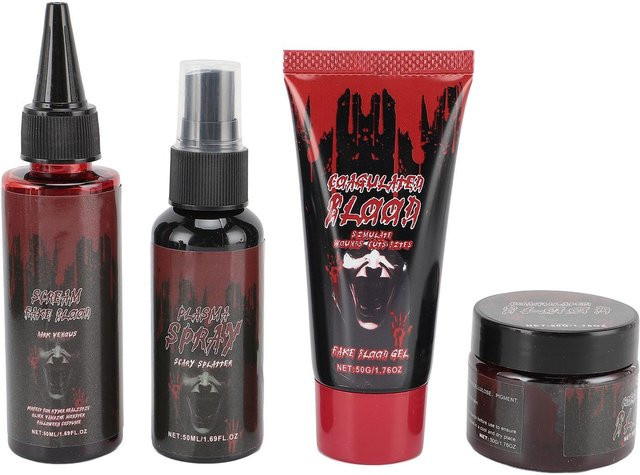GoolRC Fake-Blut Make-up Set, Koaguliertes Blutgel und Blutspray, Black - Bild 1