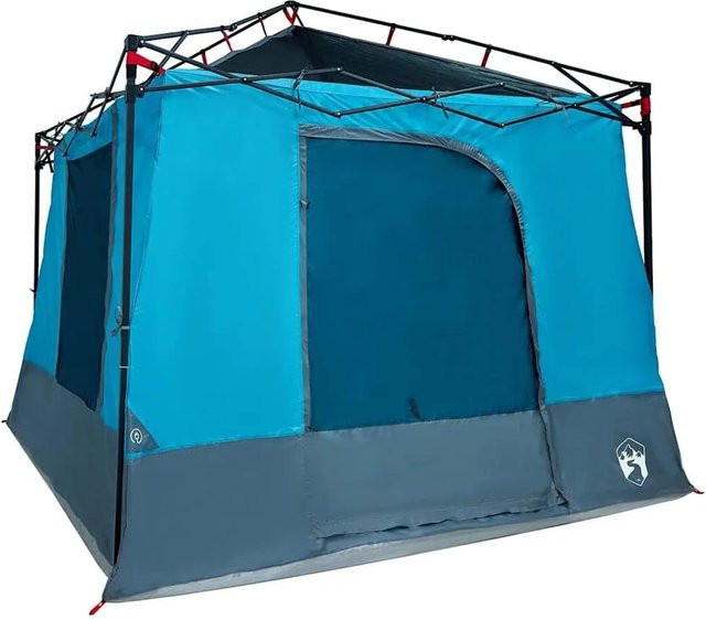 vidaXL Innenzelt mit Dach und Speicher in Blau, B/T/H: 290 x 288 x 234 cm, aus Taft - Bild 1