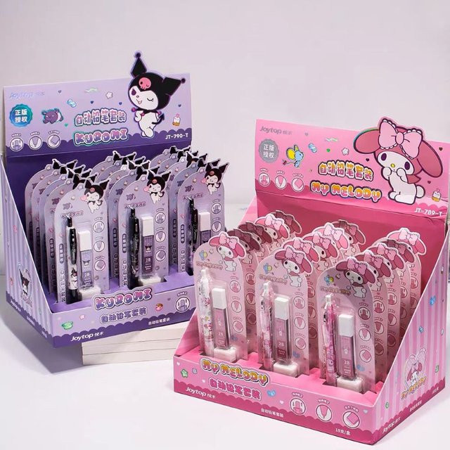 Sanrio Druckbleistift-Set mit Kuromi und Melody als niedliche Cartoon Schreibwaren für den Schulbedarf - Bild 1
