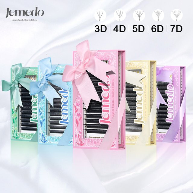 JEMEDO W-Shape Falsche Wimpern, C/D/M Curl, 0,07 mm - Bild 1