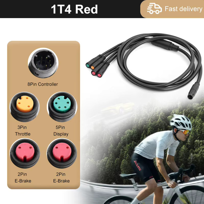 JULET Wasserdichtes Kabel für Elektrofahrrad-Umbau-Zubehör in Schwarz - Bild 3