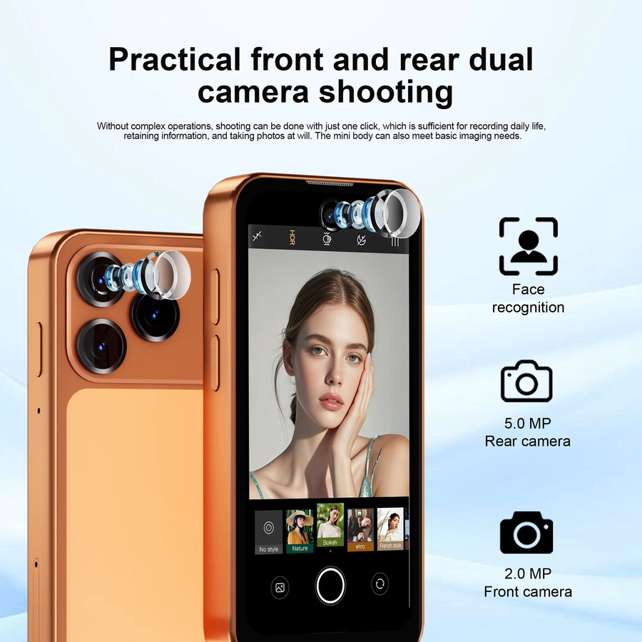 SERVO 19 Air Android Pocket Smartphone in Orange mit 3,88 Zoll Display, 6GB RAM, 128GB Speicher, 4G LTE, WiFi Hotspot und Dual SIM - Bild 5